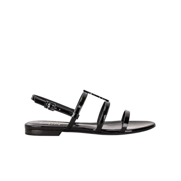 Saint Laurent NIB Cassandra Flat Sandal in Black Size 35.5 - Picture 1 of 11